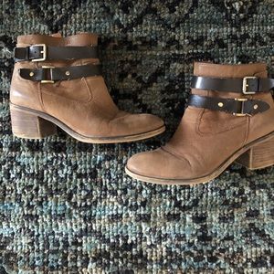 Franco Sarto brown ankle boots